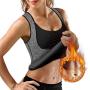 Womens Sport Hot Sweat Slimming Neoprene Shirt Vest Body Shapers for Weight Loss No Zipper Gray Sauna Tank Top Shirt