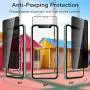 [4 Pack] UniqueMe 2 Pack Tempered Glass Privacy Screen Protector +2 Pack Tempered Glass Camera Lens Protector 9H Hardness for iPhone 11(6.1 inch)