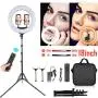18" Selfie Ring Light with Tripod Stand & Cell Phone Holder for Live Stream/Makeup | Dimmable Mini Floor Table Camera Ringlight for YouTube Video/Photography Compatible with iPhone Android 18" Selfie Ring Light with Tripod Stand & Cell Phone Holder for Live Stream/Makeup | Dimmable Mini Floor Table Camera Ringlight for YouTube Video/Photography Compatible with iPhone Android