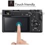 Screen Protector Compatible with Sony Alpha a7RIII a7RIV A7R3 A9 A7RII A7SII A77II RX100 Camera, QIBOX Tempered Glass Screen Guard Full Coverage Edge to Edge[3 Pack]