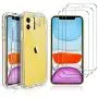 GESMA for iPhone 11 Screen Protector and Case, [1 Case+3 Screen Protectors+2 Camera Protectors][All-IN-ONE] Full Body Protective Case with Tempered Glass Screen Protecot for iPhone 11(Clear)