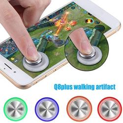 2PACK Q8plus Round Game Joystick,Touch Screen Controller,360 Touch Screen Game Thumb Stick for Mobile Phone Tablet Charm (White)