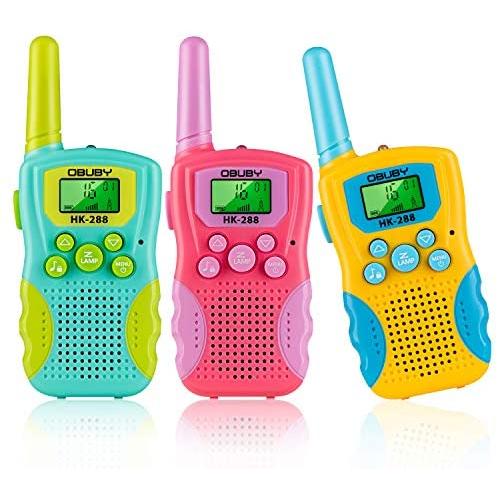 Kids Walkie Talkies 3 KMs Long Range 2 Way Radio 22 Channels for Kid Toys Gifts with Backlit LCD Flashlight Best Gift for Age 3-12 Boys and Girls for Outdoor Adventure Game