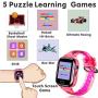 iGeeKid Kids Smart Watch Phone-IP67 Waterproof Smartwatch Boys Girls Toddler School Supplies Digital Wrist Watch 1.44 IPS Touch,Calls,Camera Gizmos Games,12/24 H Stopwatch Learning Toy (Pink)
