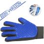 Ravazzi Pet Grooming Glove - Gentle Deshedding Brush Glove - Best Pet Hair Remover Mitt - Perfect for Dog or Cat with Long or Short Fur - 1 Pair Blue