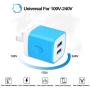 USB Wall Charger, Charger Plug, Charging Block Cube, Charger Block Box, 5V/2.1A Universal Power Adapter Brick Base Compatible for Phone X/8/7/6 Plus, iPad, Samsung Galaxy S9/S8/Note 9, LG, ZTE, HTC