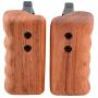 CAMVATE DSLR Wooden Handle Grip with Connector for DV Video Camera Cage(1 Pair)