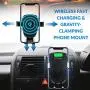 Tractex Wireless Car Charger, 10W / 7.5W Qi Fast Charging Gravity Clamping Mount, Dash/Windshield & Air Vent Compatible with iPhone 8/8 Plus & Later Samsung S6 Edge+ & Later Tractex Wireless Car Charger, 10W / 7.5W Qi Fast Charging Gravity Clamping Mount, Dash/Windshield & Air Vent Compatible with iPhone 8/8 Plus & Later Samsung S6 Edge+ & Later