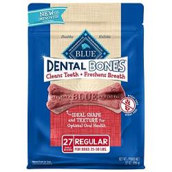 Blue Buffalo Dental Bones Natural Adult Dental Chew Dog Treats Regular 27oz bag Value Pack