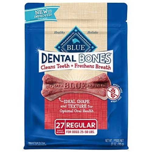 Blue Buffalo Dental Bones Natural Adult Dental Chew Dog Treats Regular 27oz bag Value Pack