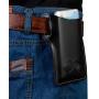 EASYANT PU Leather Cell Phone Holster Universal Case Sheath with Belt Hole Black