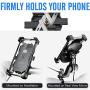 ILM Motorcycle Bike Phone Mount Holder Wireless Charging USB Quick Charge Fits Handlebar Cell Phones iPhone Samsung Galaxy HUAWEI HTC (Qi Wireless USB QC Charge)