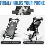 ILM Motorcycle Bike Phone Mount Holder Wireless Charging USB Quick Charge Fits Handlebar Cell Phones iPhone Samsung Galaxy HUAWEI HTC (Qi Wireless USB QC Charge)