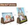 MEKO Picture Frame 5x7 Inch Wood Rustic Photo Frame Made of Walnut Wood Base and High Definition Break Free Acrylic Covers for Tabletop or Desktop Display - 2 Pack (Horizontal + Vertical)