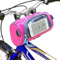 Just Mode(TM) Bicycle Cycling Tube Frame Pannier Waterproof Bike Bag Mobile Phone Screen Touch Holder with Straps