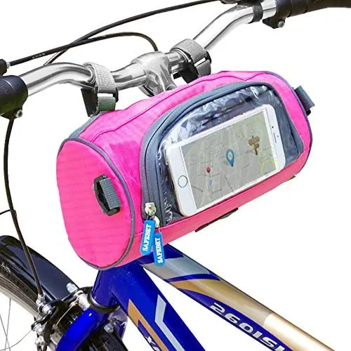 Just Mode(TM) Bicycle Cycling Tube Frame Pannier Waterproof Bike Bag Mobile Phone Screen Touch Holder with Straps Just Mode(TM) Bicycle Cycling Tube Frame Pannier Waterproof Bike Bag Mobile Phone Screen Touch Holder with Straps