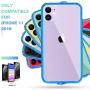 Mkeke Compatible with iPhone 11 Case, Clear iPhone 11 Cases Cover for iPhone 11 6.1 Inch-Blue