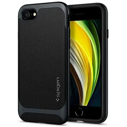 Spigen Neo Hybrid Designed for Apple iPhone SE 2020 Case/Designed for iPhone 8 Case (2017) / Designed for iPhone 7 Case (2016) - Metal Slate