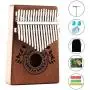 Kalimba Thumb Piano 17 Keys with Study Instruction and Tune Hammer,Portable Mbira Sanza Finger Piano, Gift for Kids Adult Beginners Music instrument lover. (High End 17 Key)