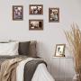 ZIRANLING 5X7 Picture Frame Wood Rustic Brown Set of 6 Packs for Table Top and Wall Mounting Display