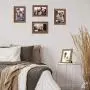 ZIRANLING 5X7 Picture Frame Wood Rustic Brown Set of 6 Packs for Table Top and Wall Mounting Display