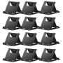 COOLOO Adjustable Cell Phone Stand for Desk, 12 Pack Smartphone Tablet Stand, Universal Foldable Multi-Angle Pocket Desktop Mobile Phone Holder (12 Black)