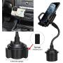 MOTOBA Adjustable Gooseneck Cell Phone Mount Stand Car Cup Drink Holder, 360 Degrees Rotation Car Cradle for iPhone, Samsung Galaxy, Huawei, etc.
