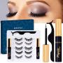 KRONA Magnetic Eyelashes With Eyeliner Kit - 2 Tubes Of Magnetic Eyeliner & 5 Pairs Of Reusable Falsies - Natural-Long-Full & Dramatic Looking Eyelashes Set - Comes With Applicator - No Glue Needed