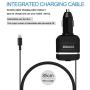 SDBAUX Car Charge, with 2.8 ft Retractable Cable Compatible/Replacement for iPhone Xs Max XR X 8 7 6 Plus 5S, 2 USB Ports for Samsung Galaxy LG Google Pixel Nexus and More