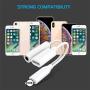 [Apple MFi Certified] Lightning to 3.5 mm Headphone Adapter Dual Ports Dongle Charger Jack&AUX Audio 3.5 mm Earphone Accessory,for iPhone 11/11 Pro/X/8,7 Plus/8 Plug and Play Support All iOS System