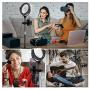 Selfie Ring Light with Stand Tripod & Cell Phone Holder for Live Stream/Makeup- Evershop 8" Mini Led Camera Ringlight for YouTube/TikTok Video/Photography Compatible with iPhone Xs Max XR Android