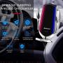 Wireless Car Charger 10W Fast Charging Car Mount Touch Sensing Automatic Retractable Clip Fast Charging Compatible for iPhone Xs Max/XR/X/8/8Plus, Samsung S9/S8/Note8 (Silver)