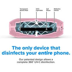 PhoneSoap 3 UV Smartphone Sanitizer & Universal Charger | Patented & Clinically Proven UV Light Disinfector | (Orchid)