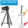 MOREVON Tripod for ipad, [2020 Upgrade] 53" Tripod for iPhone Camera Tablet, Lightweight Aluminum Tripod Stand with Remote Shutter, Universal 2 in 1 Phone/Tablet Holder, for Smartphone, Tablet, Camera