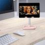 Cell Phone Stand, Tekpluze Angle Height Adjustable Cell Phone Stand for Desk,Thick Case Friendly Phone Holder Stand for Desk, Compatible with All Mobile Phones (Pink)