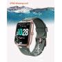 YAMAY Smart Watch Fitness Tracker Watches for Men Women, Fitness Watch Heart Rate Monitor IP68 Waterproof Digital Watch with Step Calories Sleep Tracker, Smartwatch Compatible iPhone Android Phones