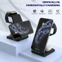 Kertxin 3 in 1 Qi-Certified Wireless Charger,Wireless Charging Station Dock for Apple Watch,AirPods Pro,Wireless Charging Stand for iPhone 11 Pro Max/X/XS/XR/8/8+,Samsung Galaxy S20 S10 S9 S8 Note 10