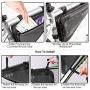WOTOW Bike Frame Storage Bag, Water Resistant Cycling Reflective Triangle Handlebar Top Tube Bag Under Seat Pouch Strap-On Adjustable Install Position Tool Accessories Pack for Mountain Road Bike