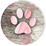 Cell Phone Holder Pop Out Knob Dog Paw Print Light Pink Cute PopSockets Grip and Stand for Phones and Tablets