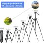 UBeesize 60-inch Camera Tripod, MT60 Aluminum Monopod Tripod Combo, Lightweight Professional Travel Video Camera Stand with Carry Bag for DSLR, SLR, Cell Phone