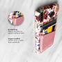 Vegan Leather Cell Phone Wallet Stick on Credit Card Holder for Back of Phone [2X Reinforced Stitching] Compatible with iPhone, Galaxy, Most Cases - Pink
