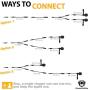 Professional Grade 2 Lavalier Lapel Microphones Set for Dual Interview - Dual Lavalier Microphone - 2 Lavalier Microphone Set - Perfect as Blogging Vlogging Interview Microphone for iPhone 6, 7, 8, X