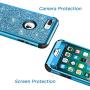 iPhone 8 Plus Case, iPhone 7 Plus Case, Hython Heavy Duty Defender Protective Case Bling Glitter Sparkle Hard Shell Armor Hybrid Shockproof Rubber Bumper Cover for iPhone 7 Plus and 8 Plus, Blue