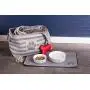 DII Bone Dry Large Rectangle Pet Toy and Accessory Storage Bin, 17.75x12x15", Collapsible Organizer Storage Basket for Home Décor, Pet Toy, Blankets, Leashes and Food-Gray Stripes