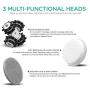 VOYOR Handheld Massager Cordless Deep Tissue Cellulite Massager for Face, Arm, Hand, Neck, Foot and Body, Silicone Face Brush, 3 Multi-functional Heads, IPX7 Waterproof & Rechargeable VRMM1-NEW