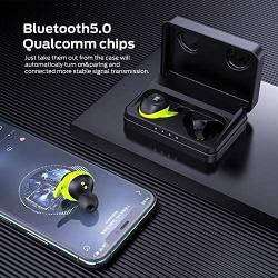 Monster Isport Champion True Wireless Earbuds, Bluetooth 5.0 Auto Pairing Headphones with Charging Case, AptX Stereo Bass Sound, CVC 8.0 Noise Cancellation, IPX8 Waterproof, USB-C Quick Charge