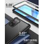 Clayco Forza Series Case for Samsung Galaxy Note 20 Ultra, Built-in Screen Protector Compatible with Fingerprint ID, Full-Body Rugged Cover, 6.9 inch, 2020 Release (Black)