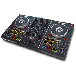 Numark Party Mix | Complete DJ Controller Set for Serato DJ with 2 Decks, Party Lights, Headphone Output, Performance Pads and Crossfader / Mixer