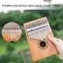 Kalimba 17 Key Thumb Piano, Finger Piano/Mbira 17 Tone Musical Toys with Tune-Hammer and Study Guide, Christmas Day Birthday Gifts Idea for Boyfriend, Girlfriend, Child