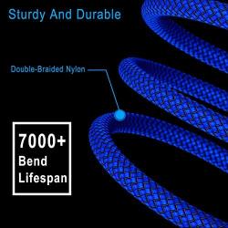 USB Type C Charger Cable 6.6FT 2-Pack,Nylon Charging Power Cord for New Fire HD 10 9th (2019) HD 8 10th (2020) Generation,Samsung Galaxy Fold A10E A51,S20 Plus Ultra,LG V50 V40 G8 Thinq,Moto Z3 G7